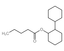 Pentanoic acid,[1,1'-bicyclohexyl]-2-yl ester structure