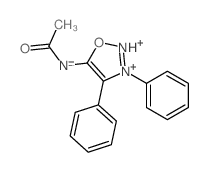 N-(3,4-diphenyl-1-oxa-2-aza-3-azoniacyclopenta-2,4-dien-5-yl)acetamide结构式