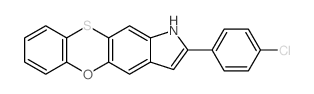 1H-[1,4]Benzoxathiino[2,3-f]indole, 2-(4-chlorophenyl)- structure