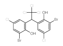 2-bromo-6-[1-(3-bromo-5-chloro-2-hydroxy-phenyl)-2,2,2-trichloro-ethyl]-4-chloro-phenol Structure