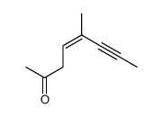 4-Octen-6-yn-2-one, 5-methyl-, (Z)- (9CI) Structure