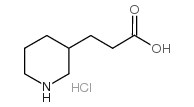 3-PIPERIDINEPROPANOIC ACID, HYDROCHLORIDE Structure