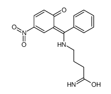 4-[[(3-nitro-6-oxocyclohexa-2,4-dien-1-ylidene)-phenylmethyl]amino]butanamide Structure