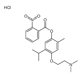 dimethyl-[2-[5-methyl-4-(2-nitrobenzoyl)oxy-2-propan-2-ylphenoxy]ethyl]azanium,chloride Structure