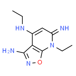 Isoxazolo[5,4-b]pyridine-3,4-diamine, N4,7-diethyl-6,7-dihydro-6-imino- (9CI) structure