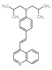 N,N-bis(2-methylpropyl)-4-(2-quinolin-4-ylethenyl)aniline结构式