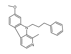 7-methoxy-1-methyl-9-(3-phenylpropyl)pyrido[3,4-b]indole结构式