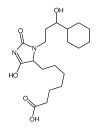 3-(3-cyclohexyl-3-hydroxypropyl)-2,5-dioxoimidazolidine-4-heptanoic acid structure