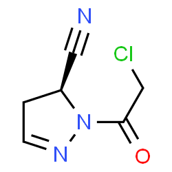 1H-Pyrazole-5-carbonitrile, 1-(chloroacetyl)-4,5-dihydro-, (5S)- (9CI) Structure