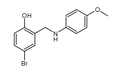 4-BROMO-2-[(4-METHOXYANILINO)METHYL]BENZENOL structure