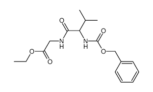 N-(N-benzyloxycarbonyl-DL-valyl)-glycine ethyl ester Structure