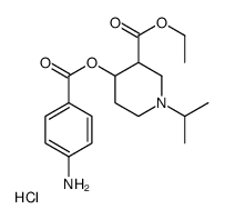 ethyl 4-(4-aminobenzoyl)oxy-1-propan-2-ylpiperidine-3-carboxylate,hydrochloride Structure