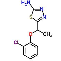 5-[1-(2-CHLORO-PHENOXY)-ETHYL]-[1,3,4]THIADIAZOL-2-YLAMINE structure