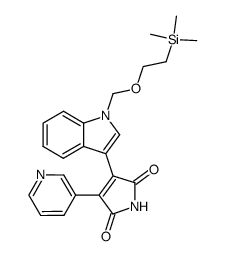 3-Pyridin-3-yl-4-[1-(2-trimethylsilanyl-ethoxymethyl)-1H-indol-3-yl]-pyrrole-2,5-dione Structure