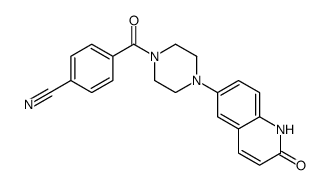 4-[4-(2-oxo-1H-quinolin-6-yl)piperazine-1-carbonyl]benzonitrile Structure