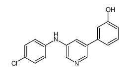 3-[5-(4-chloroanilino)pyridin-3-yl]phenol结构式