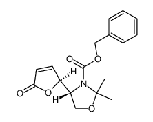 (5S)-5-[(4R)-3-N-benzyloxycarbonyl-2,2-dimethyl-1,3-oxazolidin-4-yl]-2,5-dihydrofuran-2-one Structure