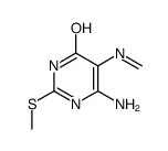 6-amino-5-(methylideneamino)-2-methylsulfanyl-1H-pyrimidin-4-one结构式