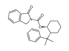 N-[(((1S,2R)-2-(1-methyl-1-phenylethyl)cyclohexyl)oxy)carbonyl]-2,3-dihydro-isoindol-1-one Structure