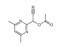 α-acetoxy-α-(4,6-dimethylpyrimidin-2-yl)acetonitrile Structure