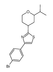 4-(4-Bromo-phenyl)-2-(2-isopropyl-tetrahydro-pyran-4-yl)-thiazole结构式