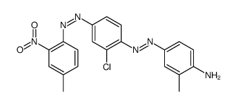 BENZENAMINE, 4-[[2-CHLORO-4-[(4-METHYL-2-NITROPHENYL)AZO]PHENYL]AZO]-2-METHYL- Structure