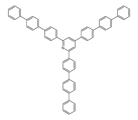 2,4,6-tris[4-(4-phenylphenyl)phenyl]pyridine结构式