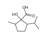 1-hydroxy-2-isopropyl-5-methyl-cyclopentanecarboxylic acid Structure