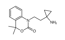 1-[2-(1-amino-cyclopropyl)-ethyl]-4,4-dimethyl-1,4-dihydro-benzo[d][1,3]oxazin-2-one结构式