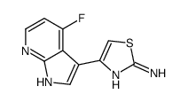 4-(4-氟-1H-吡咯并[2,3-B]吡啶-3-基)-2-噻唑胺结构式