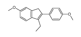 3-ethyl-6-methoxy-2-(4-methoxy-phenyl)-indene Structure