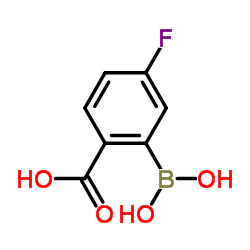 2-羧基-5-氟苯基硼酸结构式