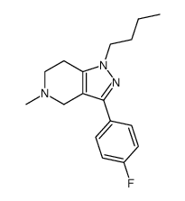 1-Butyl-3-(4-fluoro-phenyl)-5-methyl-4,5,6,7-tetrahydro-1H-pyrazolo[4,3-c]pyridine结构式