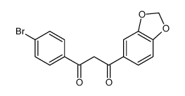 1-(1,3-benzodioxol-5-yl)-3-(4-bromophenyl)propane-1,3-dione Structure