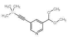 3-二甲氧基甲基-5-三甲基硅烷基乙炔基-吡啶结构式