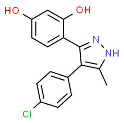 4-[4-(4-chlorophenyl)-5-methyl-1H-pyrazol-3-yl]benzene-1,3-diol结构式