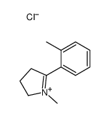1-methyl-5-(2-methylphenyl)-3,4-dihydro-2H-pyrrol-1-ium,chloride结构式