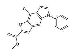 methyl 8-chloro-5-phenylfuro[2,3-f]indole-2-carboxylate结构式