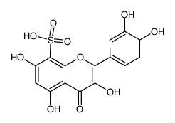 2-(3,4-dihydroxyphenyl)-3,5,7-trihydroxy-8-sulfo-4H-benzopyran-4-one Structure