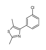 4-(3-Chlorophenyl)-2,5-dimethylthiazole结构式