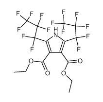 diethyl 2,5-bis(heptafluoropropyl)-3,4-pyrroledicarboxylate结构式