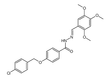 Benzoic acid, 4-[(4-chlorophenyl)methoxy]-, 2-[(2,4,5-trimethoxyphenyl)methylene]hydrazide Structure