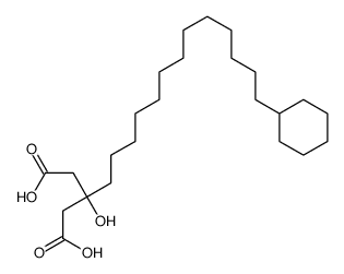 3-(13-cyclohexyltridecyl)-3-hydroxypentanedioic acid结构式