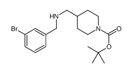 1-BOC-4-[(3-BROMO-BENZYLAMINO)-METHYL]-PIPERIDINE结构式