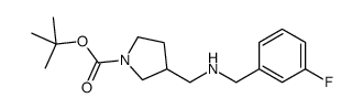 1-Boc-3-[(3-氟苄氨基)-甲基]-吡咯烷结构式