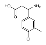 3-氨基-3-(4-氯-3-甲基苯基)-丙酸结构式