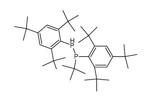 1-tert-Butyl-1,2-bis-(2,4,6-tri-tert-butyl-phenyl)-diphosphane Structure