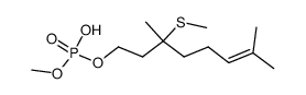 3,7-Dimethyl-3-(methylthio)oct-6-enyl methyl hydrogen phosphate结构式