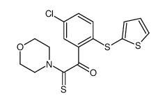 1-(5-chloro-2-thiophen-2-ylsulfanylphenyl)-2-morpholin-4-yl-2-sulfanylideneethanone结构式
