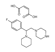 1-[2-(4-Fluoro-phenyl)-2-piperidin-1-yl-ethyl]-piperazine; compound with (Z)-but-2-enedioic acid Structure